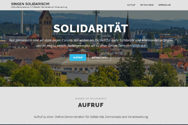 Online Demonstration: Singen solidarisch